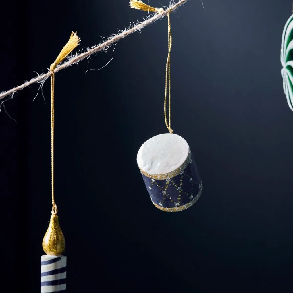 House Doctor Vianočná ozdoba Drum – set 3 ks