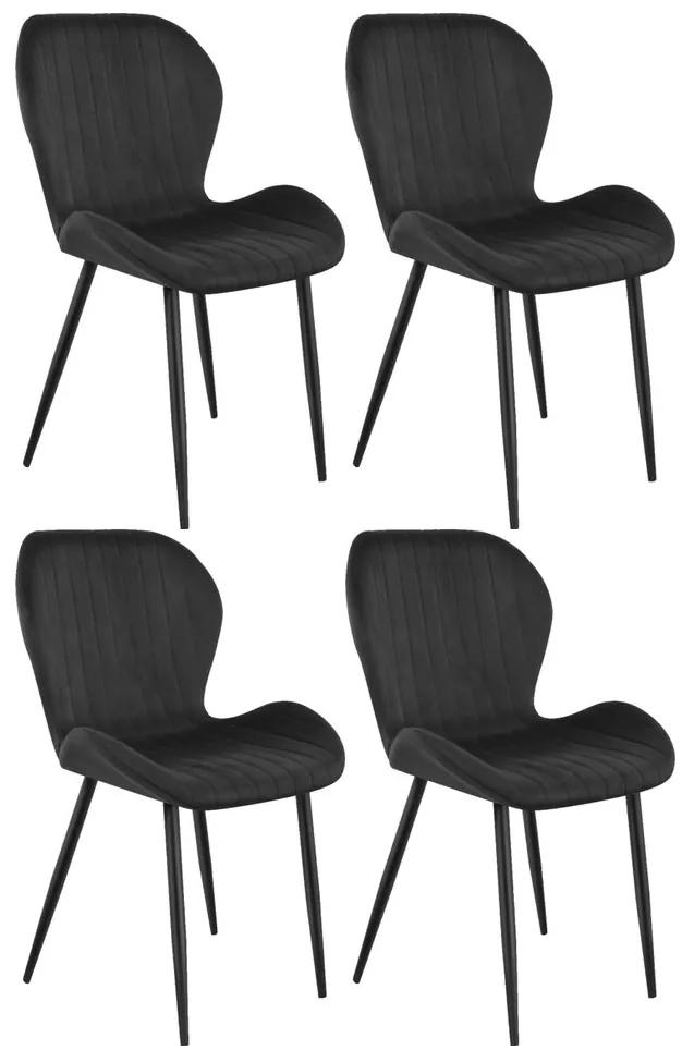 Huzaro Jedálenské stoličky Prince 2.0, sada 4 ks - černá