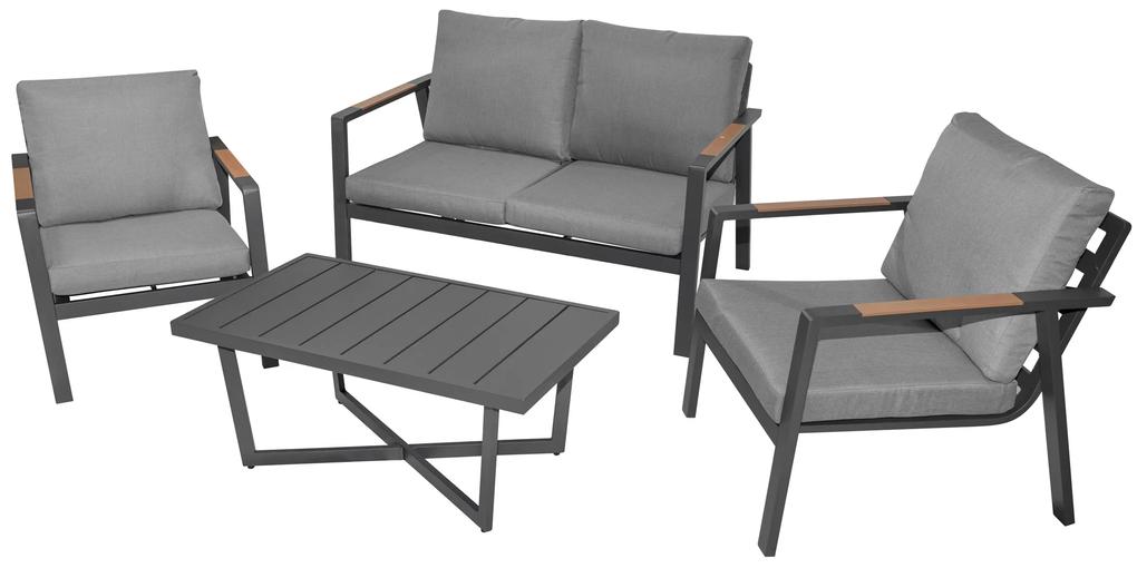 Záhradný nábytok pohovka+kreslo+stôl RAMIZ 201458