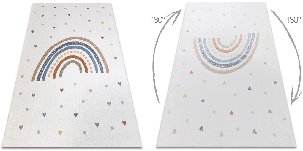 Koberec BONO 8302 Dúha, krémovo-hnedý