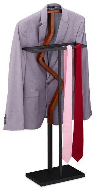 Vešiak nemý sluha drevo, kov RD2063, tmavé drevo