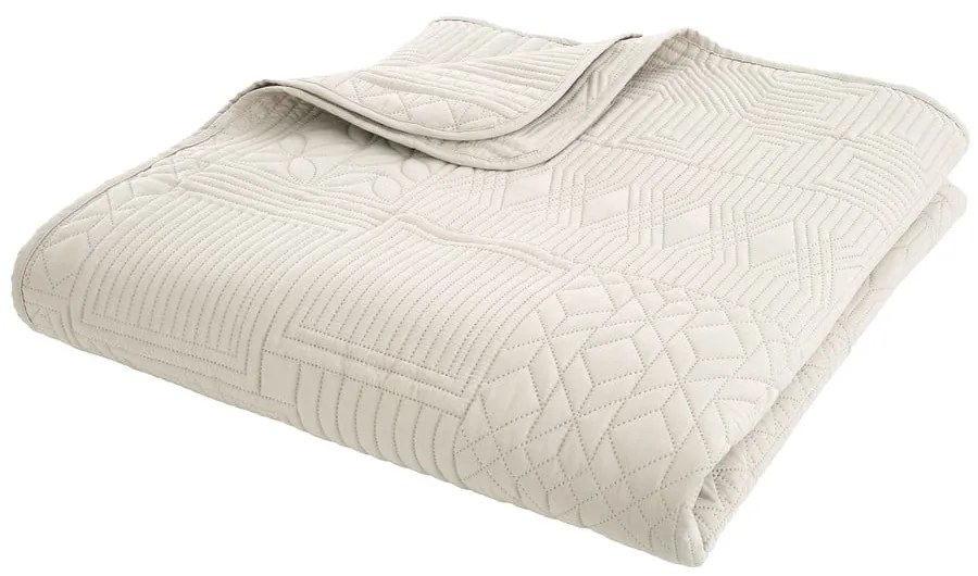 Béžový prešívaný pléd 220x230 cm Folkstone Geo – Catherine Lansfield