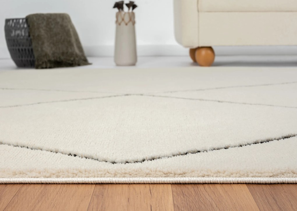 Kusový koberec Moroccan Oasis weiß, 200x290, čiernobiela, obývacia izba, My Flair