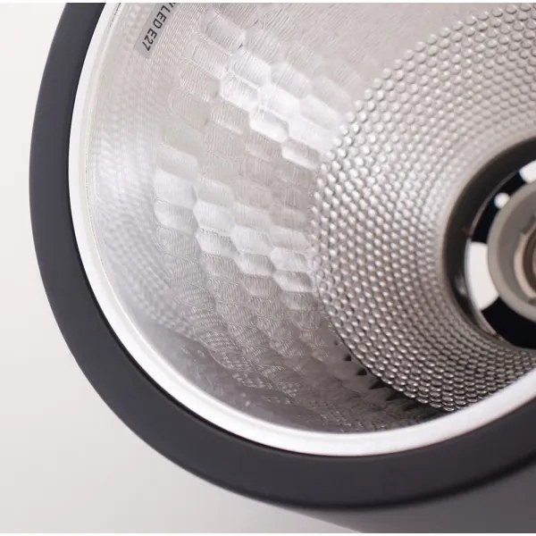 Bodové svietidlo JUPITER 1xE27/20W/230V pr. 16,5 cm čierna