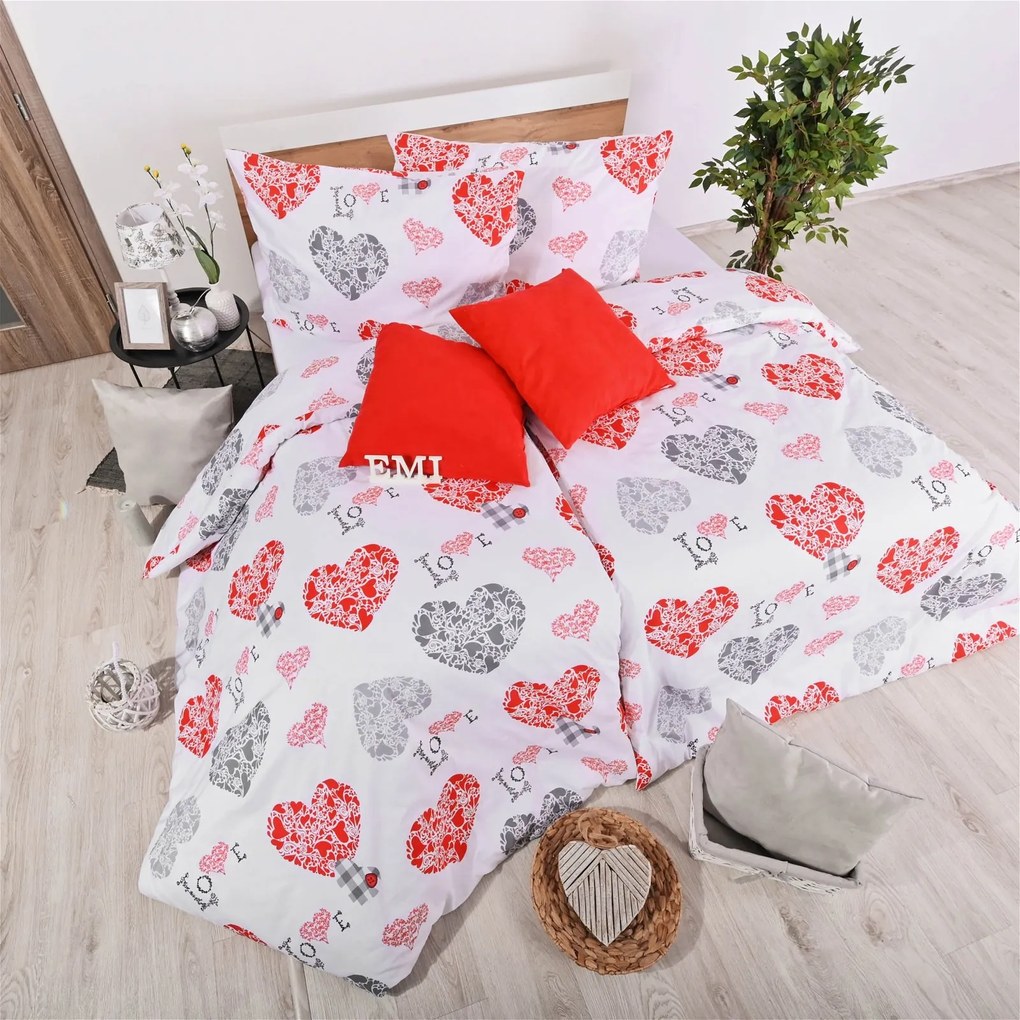 OBLIEČKY BAVLNENÉ MARIELA EMI: Štandardný set jednolôžko obsahuje 1x 140x200 + 1x 70x90