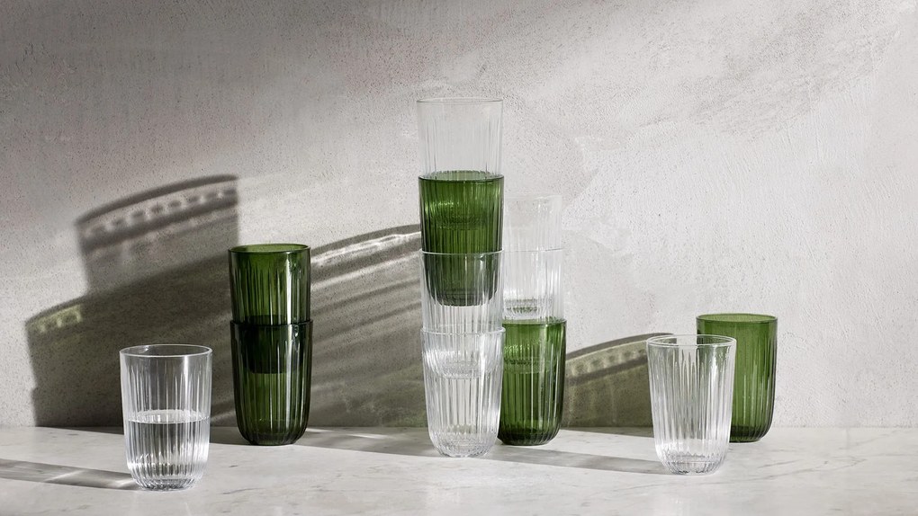 KÄHLER Pohár na vodu Hammershøi Green 370 ml – set 4 ks