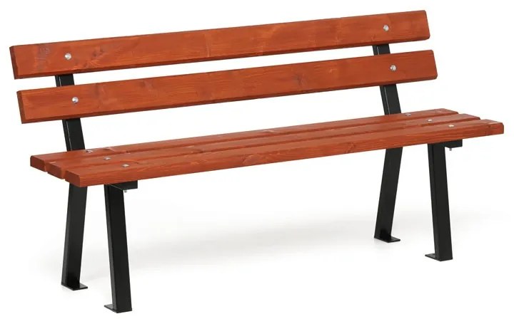 Vonkajšia lavička WOODY s operadlom 1+1 ZADARMO, 1500 mm, mahagón tmavý