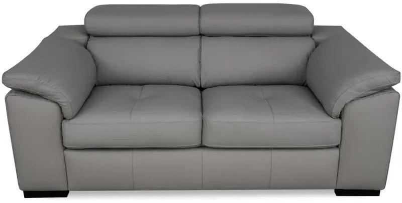 Moderná kožená pohovka LOREN II (3P), tm. modrá (madras - 106 dark blue)