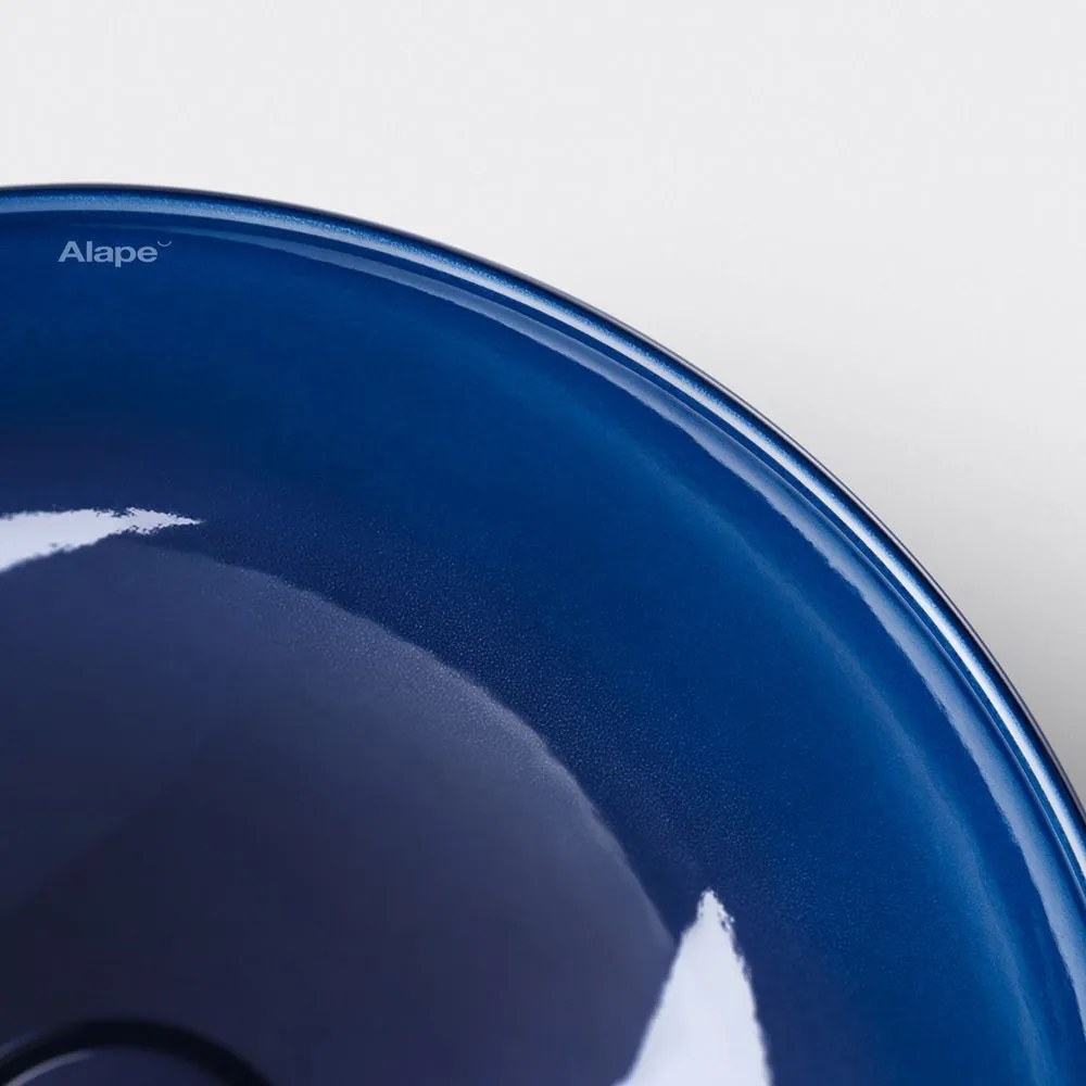ALAPE SB.Aqua300 okrúhla umývadlová misa bez otvoru, bez prepadu, priemer 300 mm, deep blue, s povrchom ProShield, 3900000092