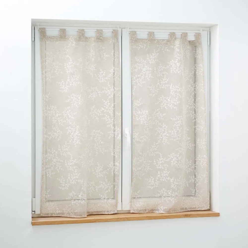 Svetlohnedé voálové záclony v súprave 2 ks 60x120 cm Karla – douceur d'intérieur