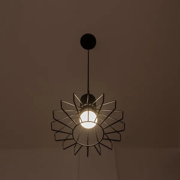 Luster na lanku SOLANO 1xE27/15W/230V čierna/lesklý chróm