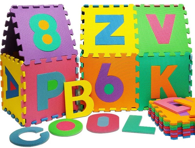 Penová podložka pre deti PUZZLE, 86 dielov, viacfarebná Spielwerk