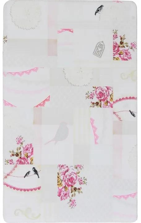 TEMPO KONDELA Adeline koberec 80x120 cm kombinácia farieb / vzor romantic