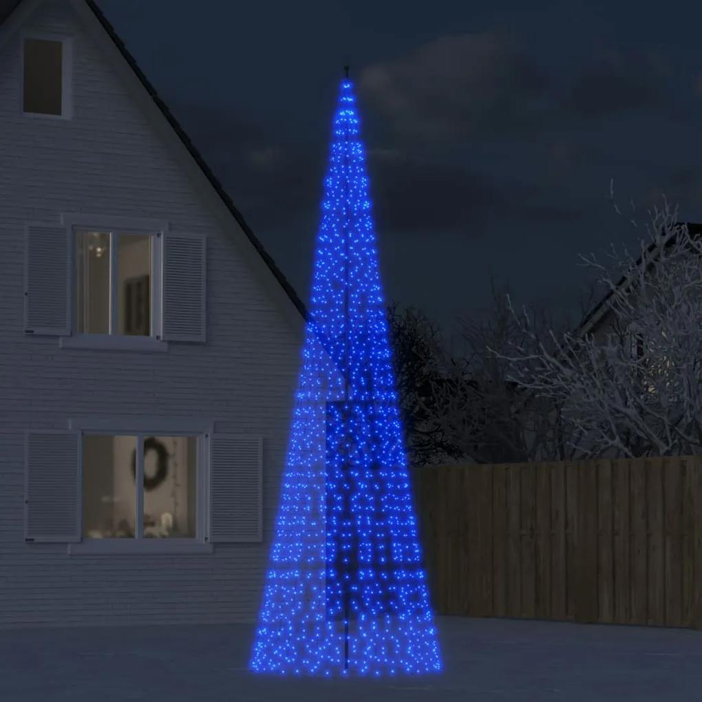Svetlo na vianočný stromček na stožiar 1534 LED modré 500 cm 358119