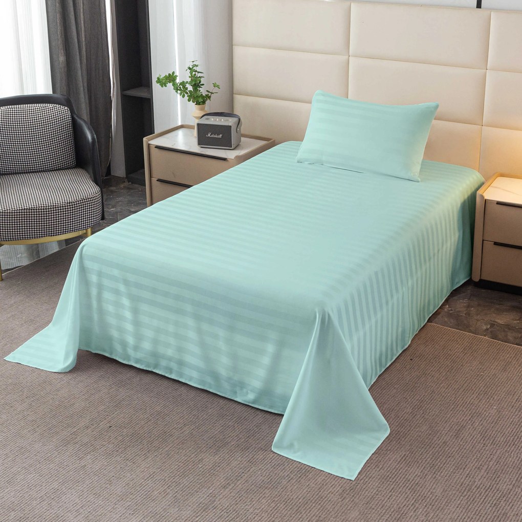Hotelová plachta z mikrovlákna 140x240 cm a obliečka na vankúš 50x70 cm JASMINE, mentolová Typ zapínania: Hotelové vrecko