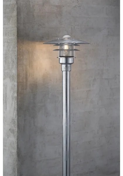Nordlux - Vonkajšia lampa LONSTRUP 1xE27/60W/230V IP44 matný chróm 116 cm
