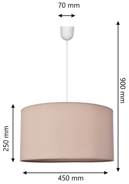 Luster na lanku ALBA 1xE27/15W/230V pr. 45 cm béžová