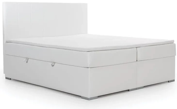 Posteľ Boxspring Boleria 200x180, béžová (koženka - bb 07)