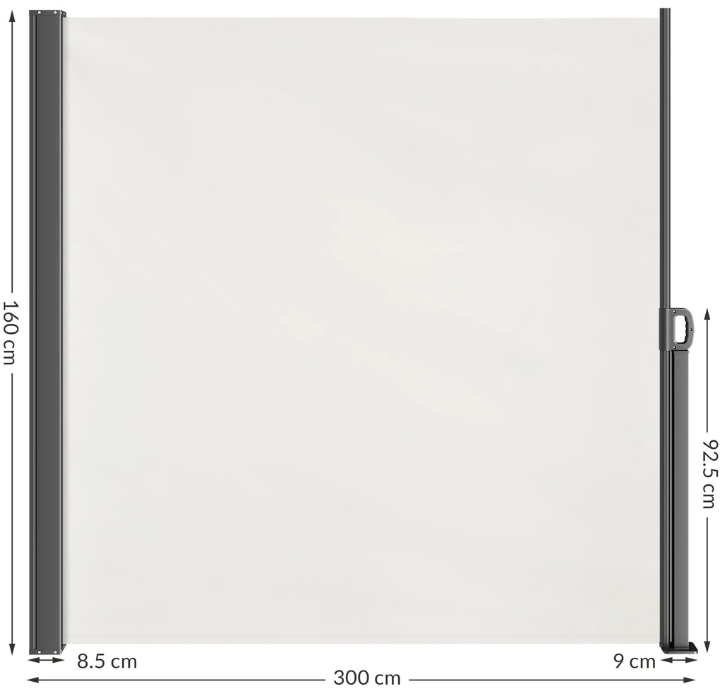 InternetovaZahrada Bočná markíza Nosara 160x300 cm - krémová
