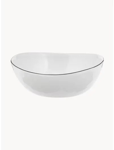 Ručne vyrobená miska z porcelánu Salt, Ø 17 cm, 4 ks