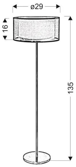 Stojacia lampa SOLO 3xE14/40W/230V šedá/lesklý chróm