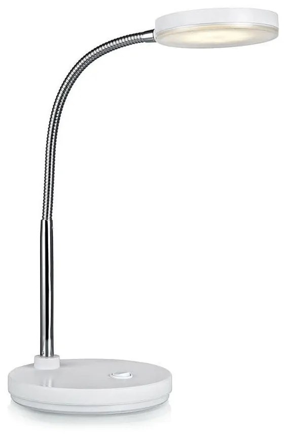 Biela stolová LED lampa Markslöjd Flex