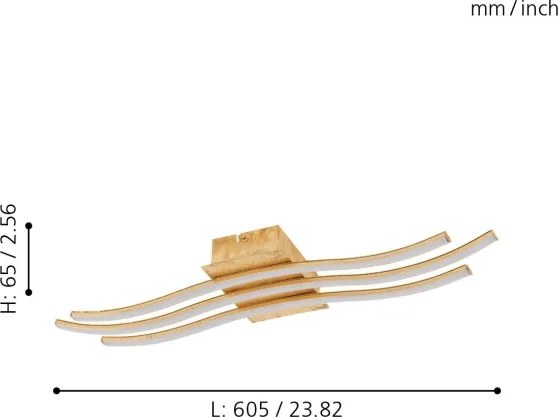 Eglo 97743 - LED prisadený luster MIRAFLORES 3xLED/8,6W/230V