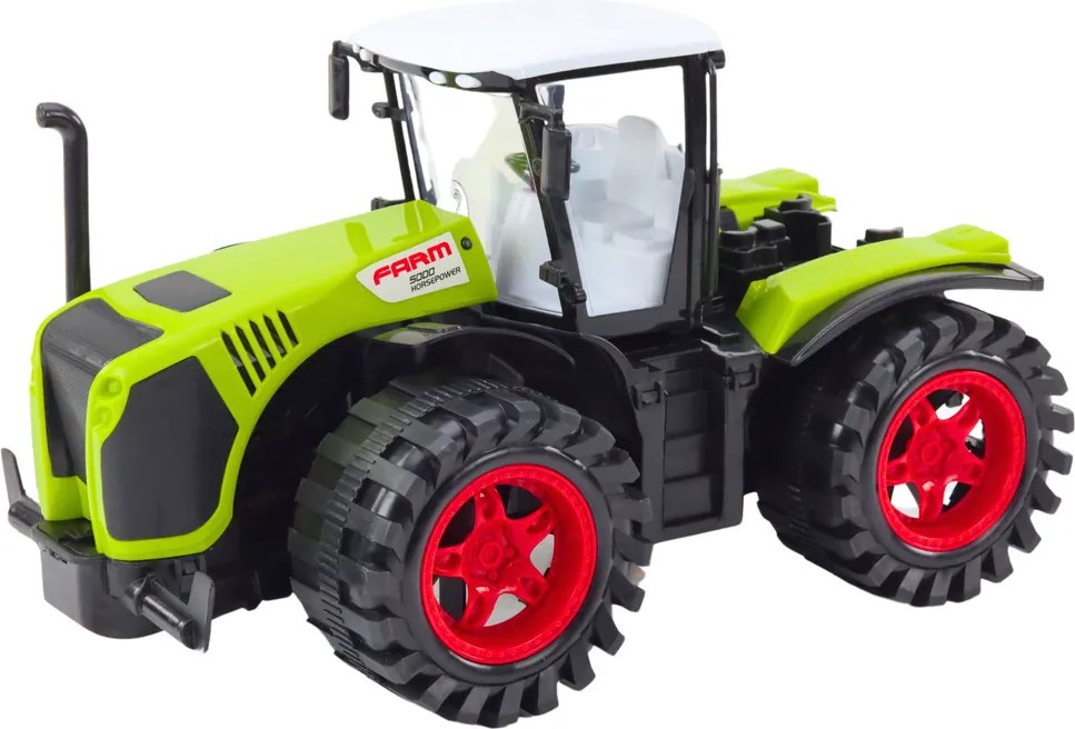 LEAN Toys Poľnohospodársky traktor Veľký trecí pohon Zelené poľnohospodárske vozidlo