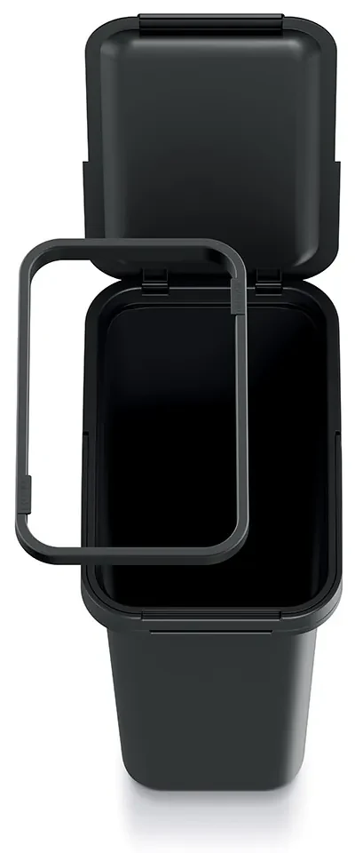 Závesný odpadkový kôš, 12 l, čierna