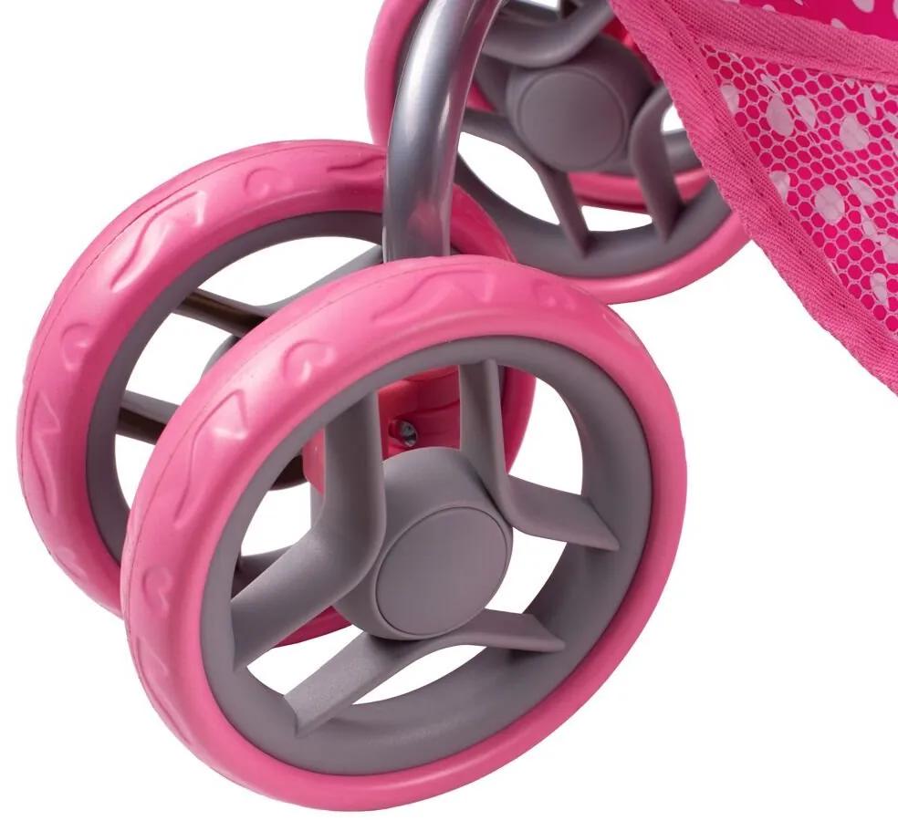 Multifunkčný kočík pre bábiky Baby Mix Jasmínka svetlo ružový