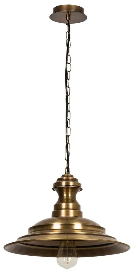 Závesné svietidlo v bronzovej farbe s kovovým tienidlom ø 39 cm Obyla – Opviq lights