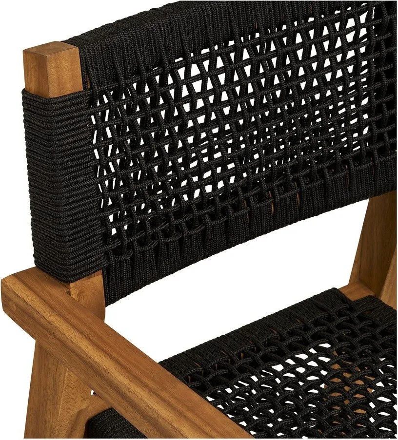 Čierna drevená záhradná stolička Anzio – House Nordic