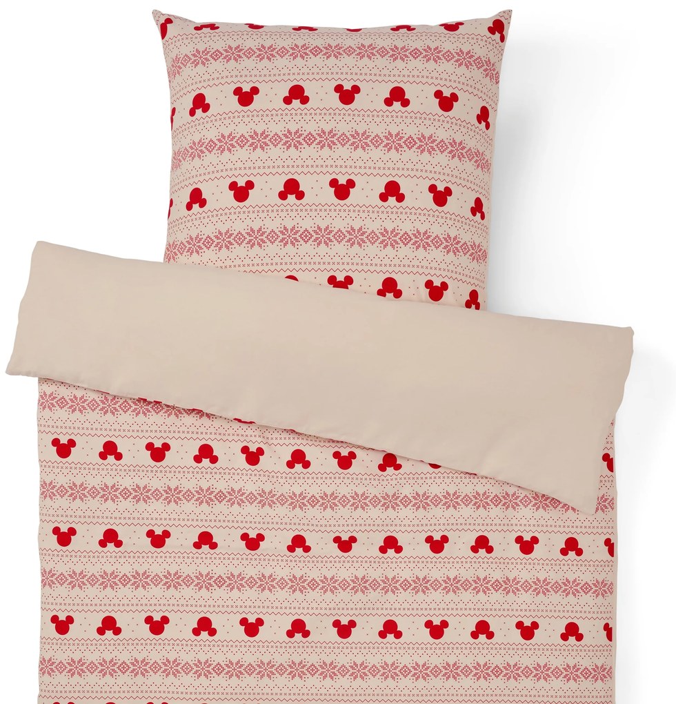 Posteľná bielizeň z jemného biberu »Mickey Mouse«, štandardná veľkosť