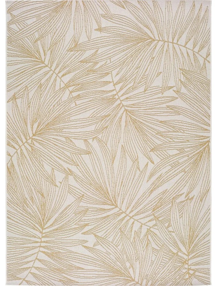 Béžový vonkajší koberec Universal Hibis Leaf, 160 x 230 cm