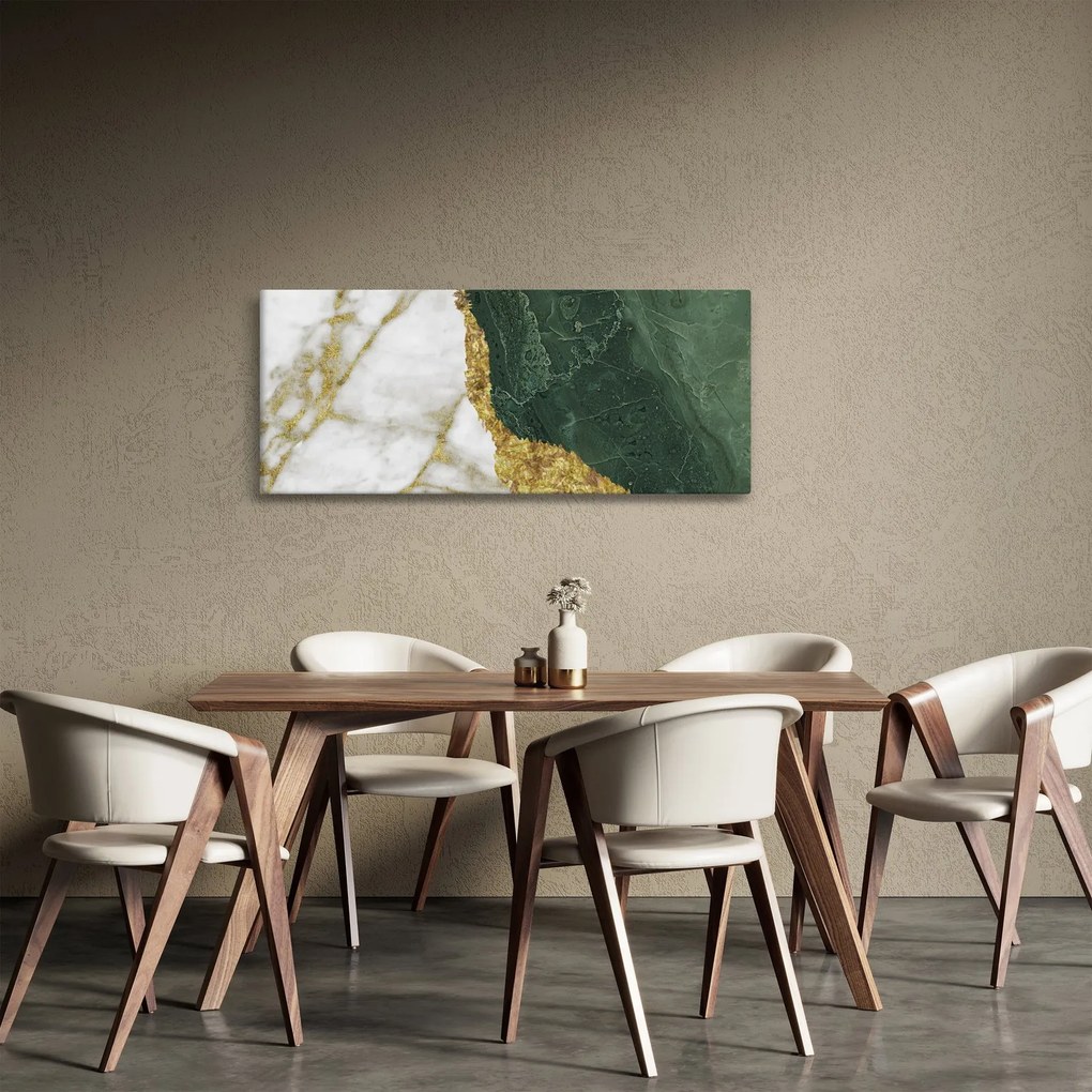 Obraz - Zelený mramor N⁰3 (120x50 cm)