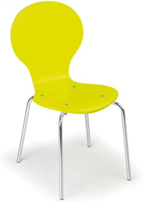 Jedálenská stolička Yellow 3+1 ZADARMO, žltá