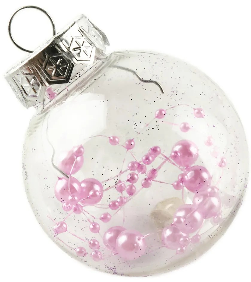 DECOLED Súprava ozdôb, d. 6 cm, fialová