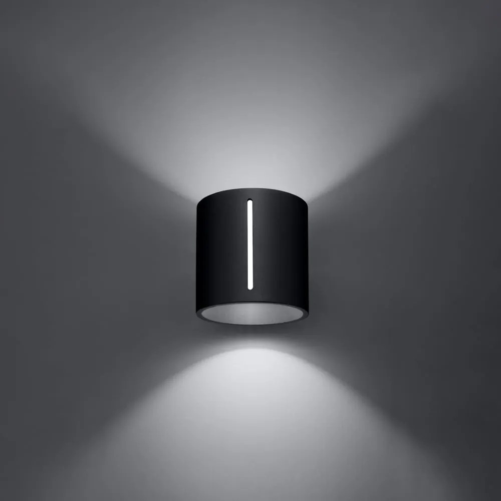 Čierne nástenné svietidlo Vulco – Nice Lamps