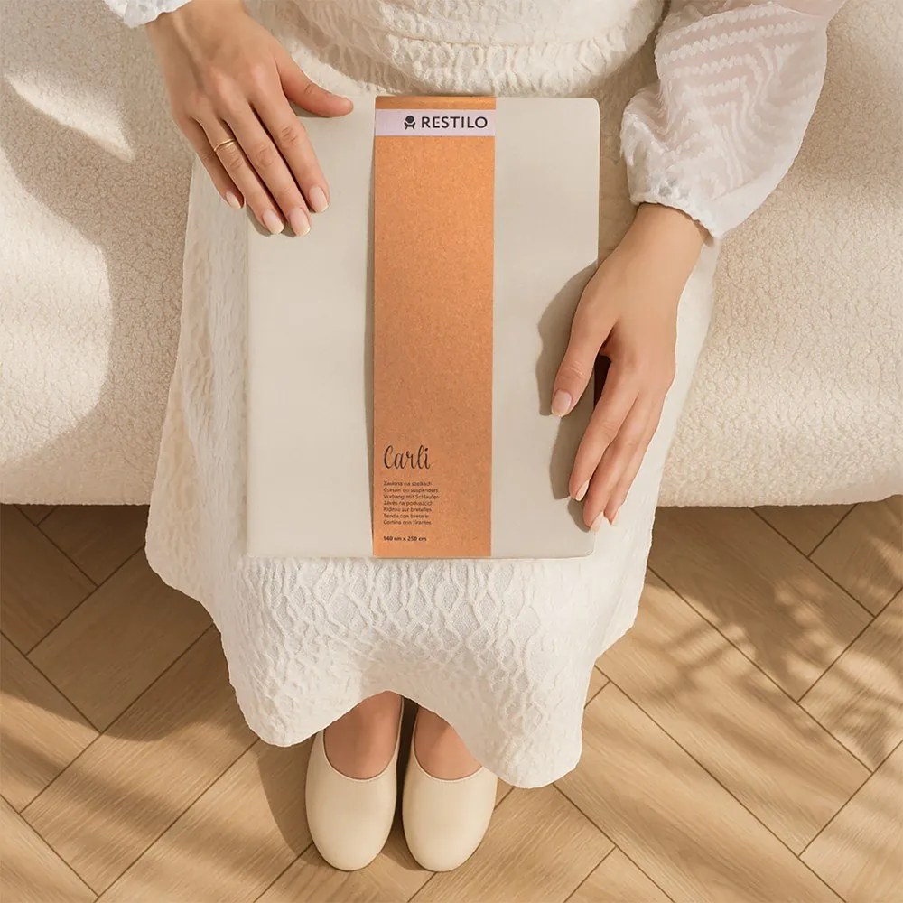 Krémový dimout záves 140x250 cm Carli Tie – Restilo