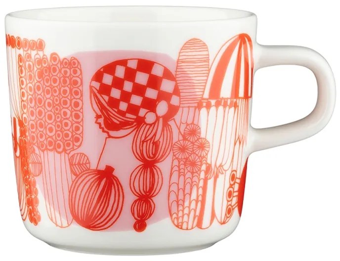 Hrnček Oiva Siirtolapuutarha 0,2l, oranžovo-ružový