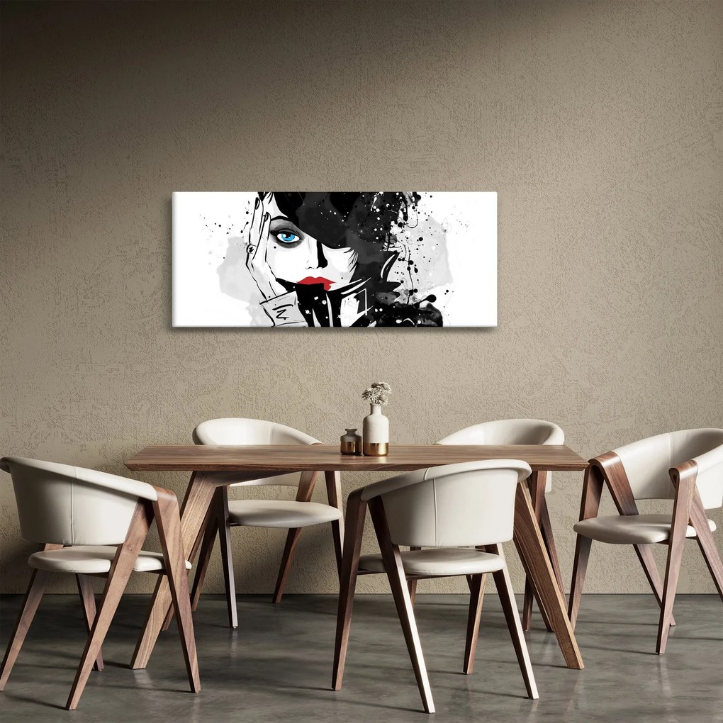 Obraz - Tajomná žena (120x50 cm)