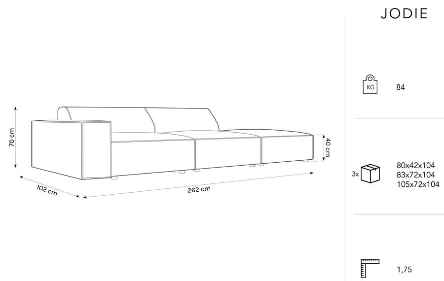 Béžová rohová pohovka z textílie bouclé (pravý roh) Jodie – Micadoni Home