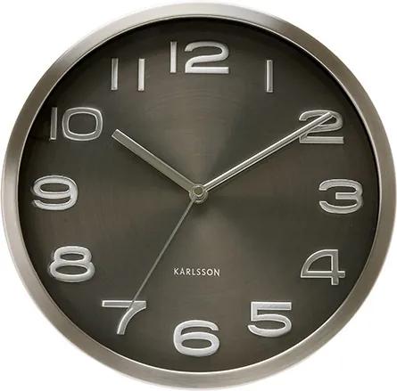 Nástěnné hodiny Rena, 29 cm, stříbrná/černá Stfh-KA4461 Time for home+