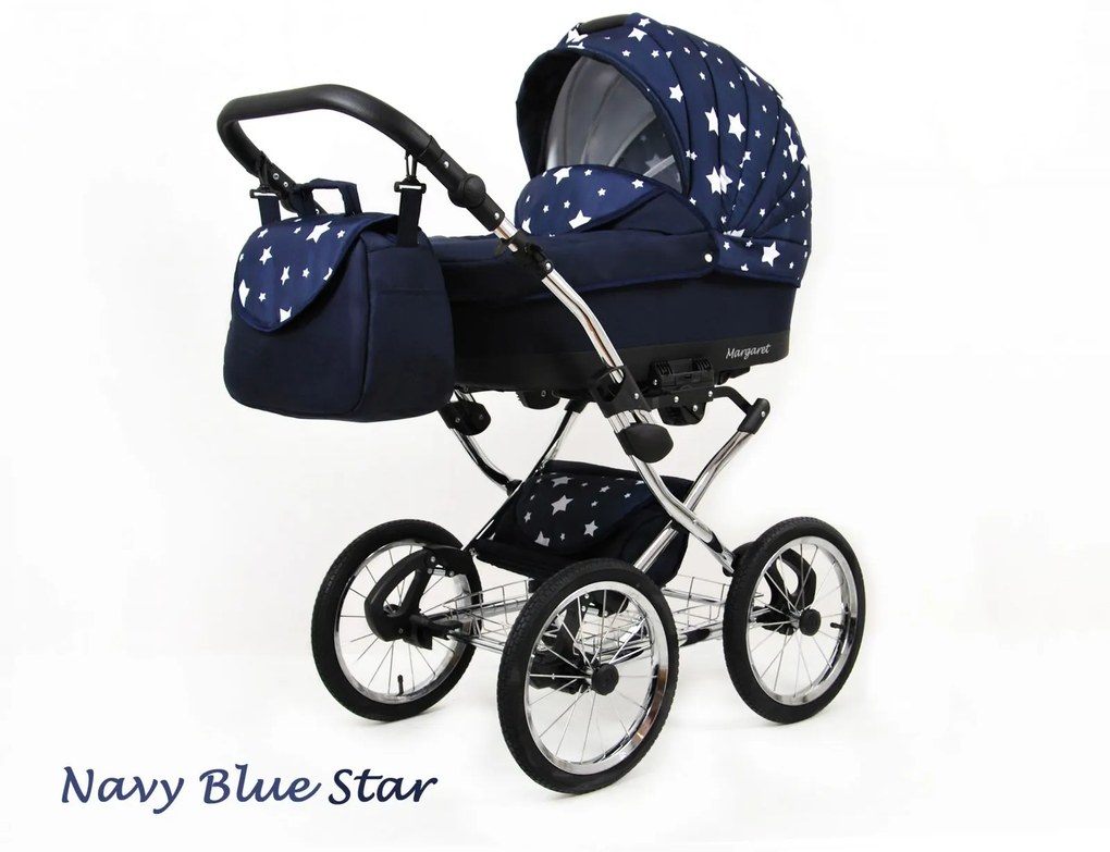 Kombinovaný kočík Raf-pol BABYLUX Margaret - Navy blue star (2-kombinácia)