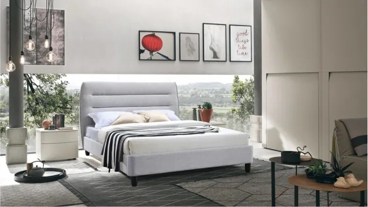 Manželská posteľ MAJESTIK sivý melír 180 x 200 cm