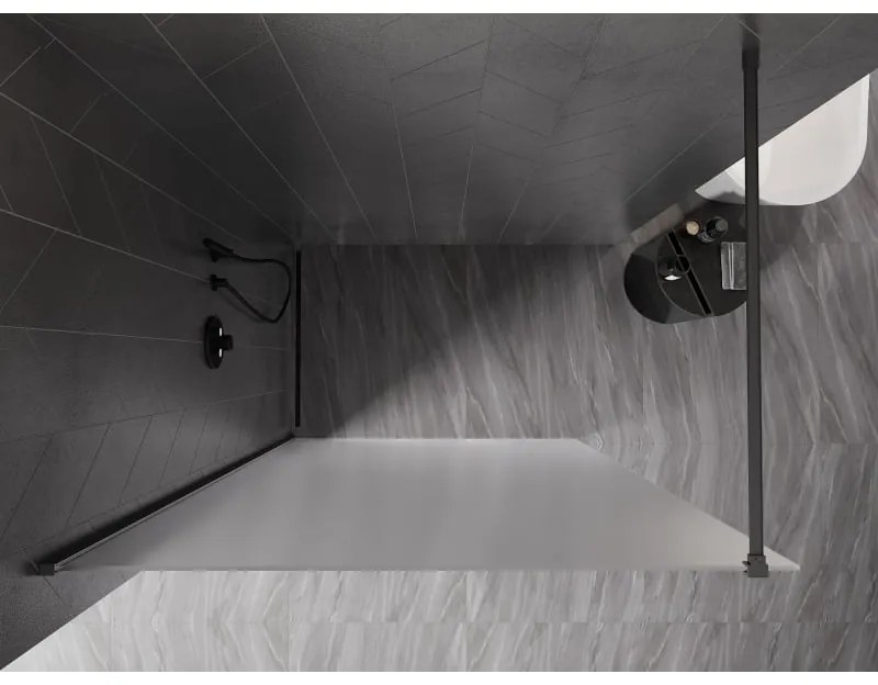 Mexen Kioto-X, sprchová zástena 120 x 200 cm, 10mm sklo námraza, grafitový profil, 800-120-101-95-30-X