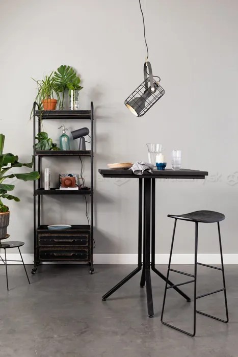 WL-Living Tangle barová a pultová stolička - Čierna, Barová