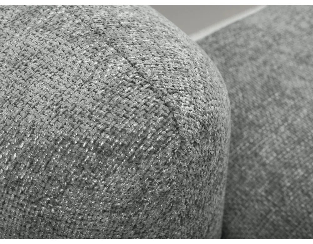 Sivá ženilková rozkladacia/s úložným priestorom rohová pohovka (pravý roh/s leňoškou) Mele – Makamii