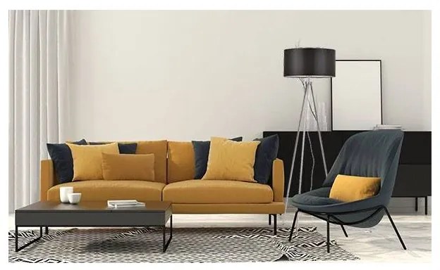 Stojacia lampa Indigo, 1x textilné tienidlo (výber zo 7 farieb), ch