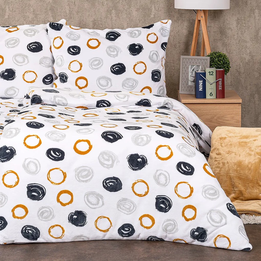 4Home Obliečky Dotty mikroflanel, 140 x 200 cm, 70 x 90 cm